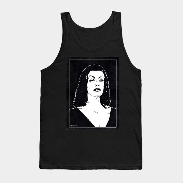 VAMPIRA - Plan 9 From Outer Space (Black and White) Tank Top by Famous Weirdos